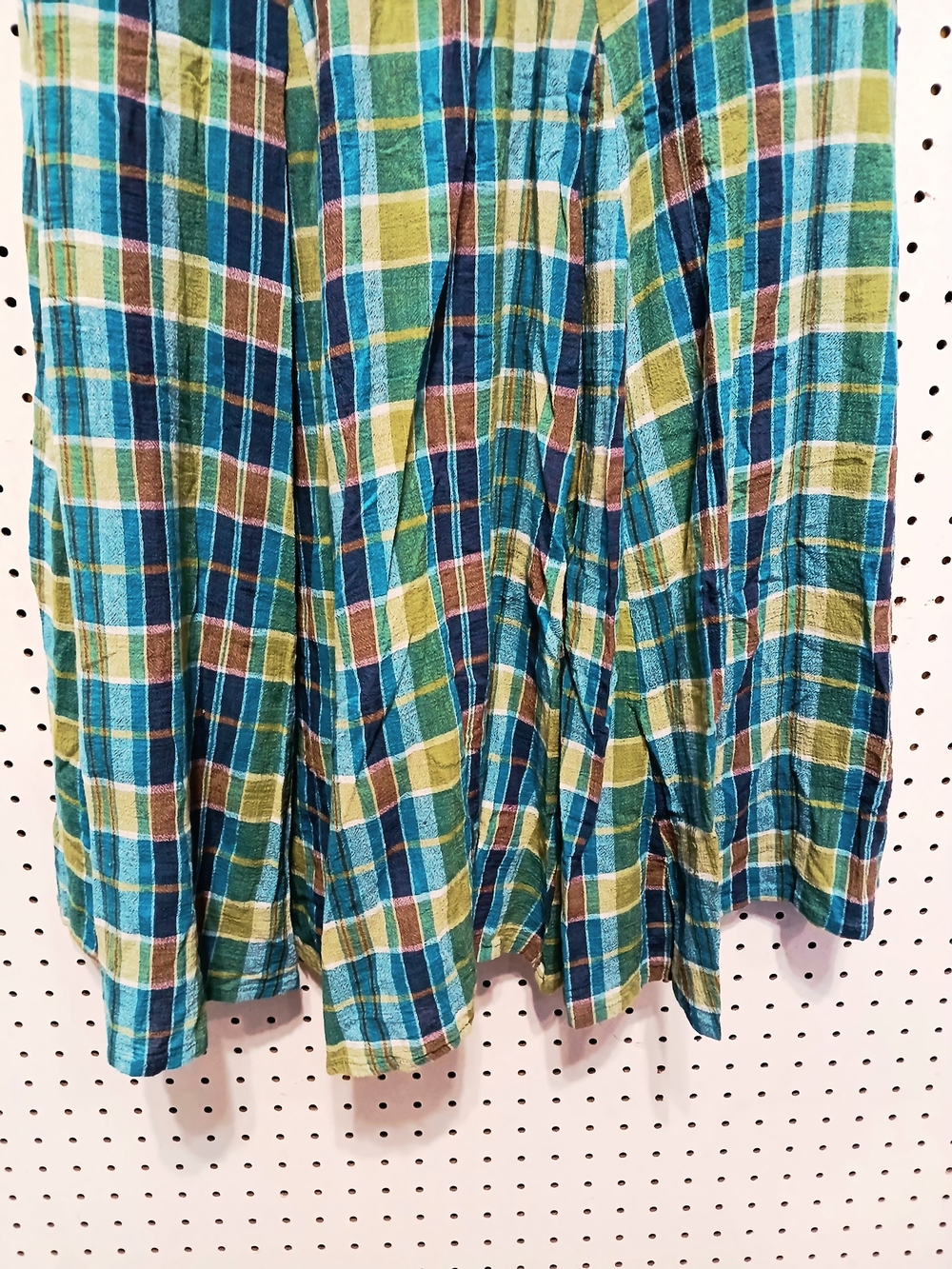 White Stag Plaid Midi Skirt in Teal, Green and Brown - Picture 9 of 12